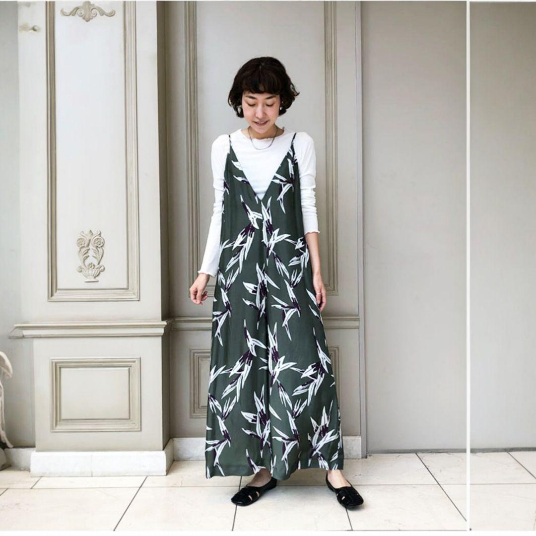 最終値下 SACRA（サクラ）リーフプリント パンツ サロペット 日本製 38