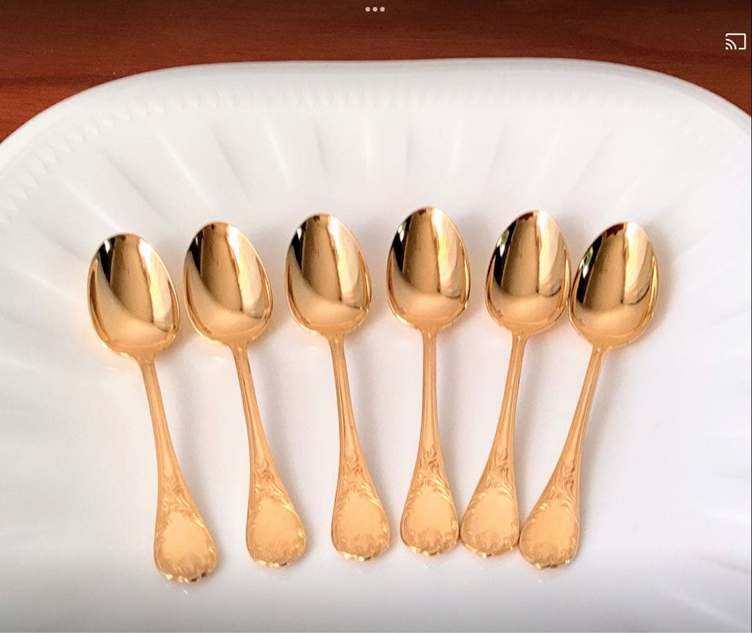 クリストフル マルリー★デミタススプーン6本セット★ゴールドギルド24金！￼