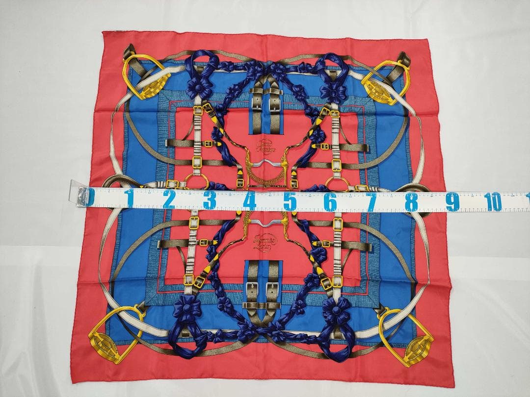 美品 HERMES エルメス カレ90 グランマネージュ スカーフ リング付き