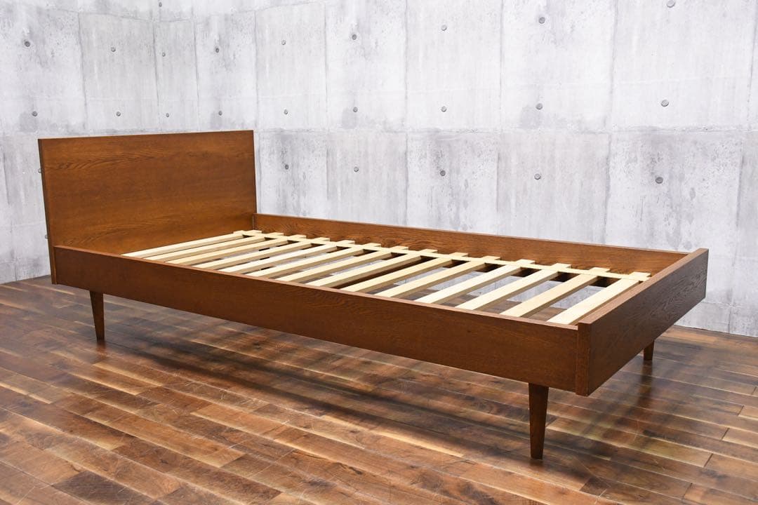 EIC11 美品 トラックファニチャー シングルベッドフレーム 24万 ナラ材