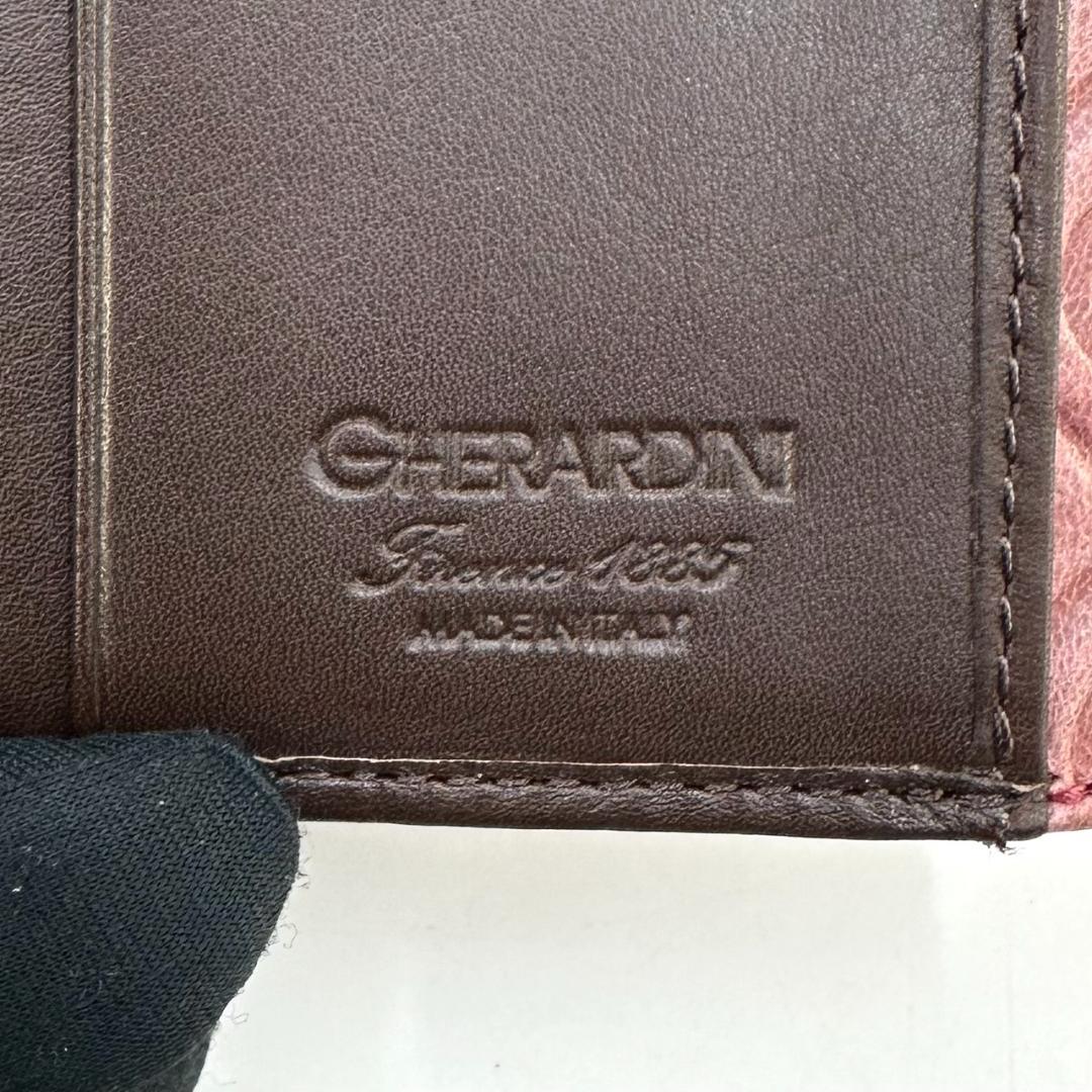 GHERARDINI ゲラルディーニ オールレザー 二つ折り財布 ロゴ総柄 箱付