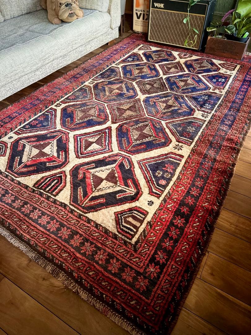 トライバルラグ　ヴィンテージラグ　アフガンラグ　マルダリ　バルーチ　プリミティブ