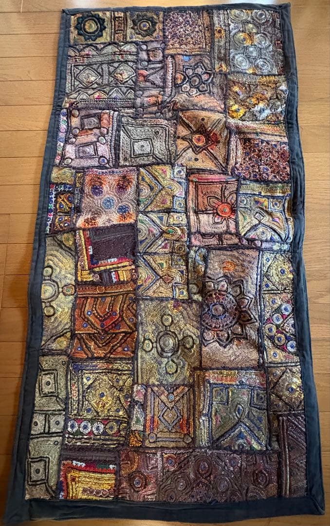 カリジャリ　インド　希少　ヴィンテージ　パッチワーク　古布　一点もの