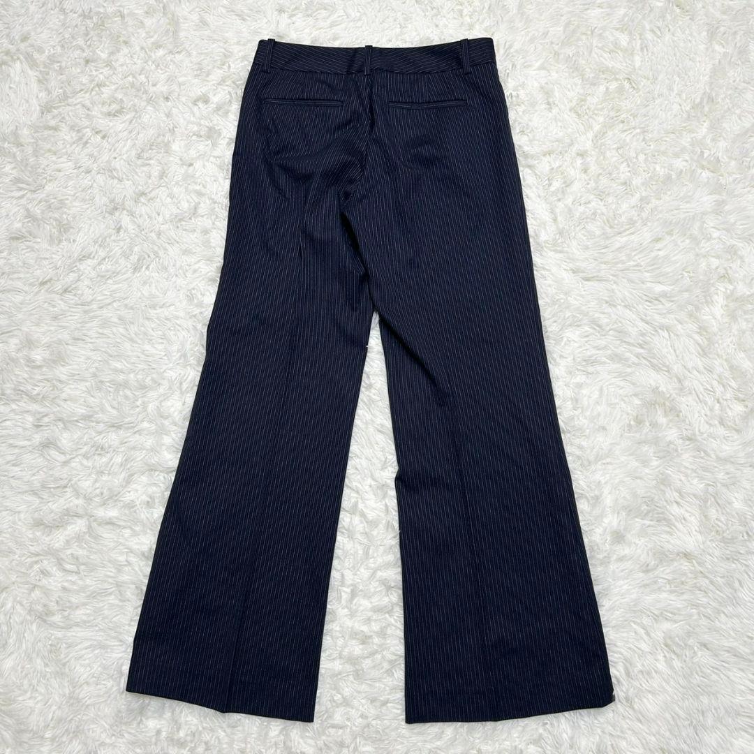 【美品】セオリーリュクス スーツ セットアップ ストライプ ネイビー シルク混
