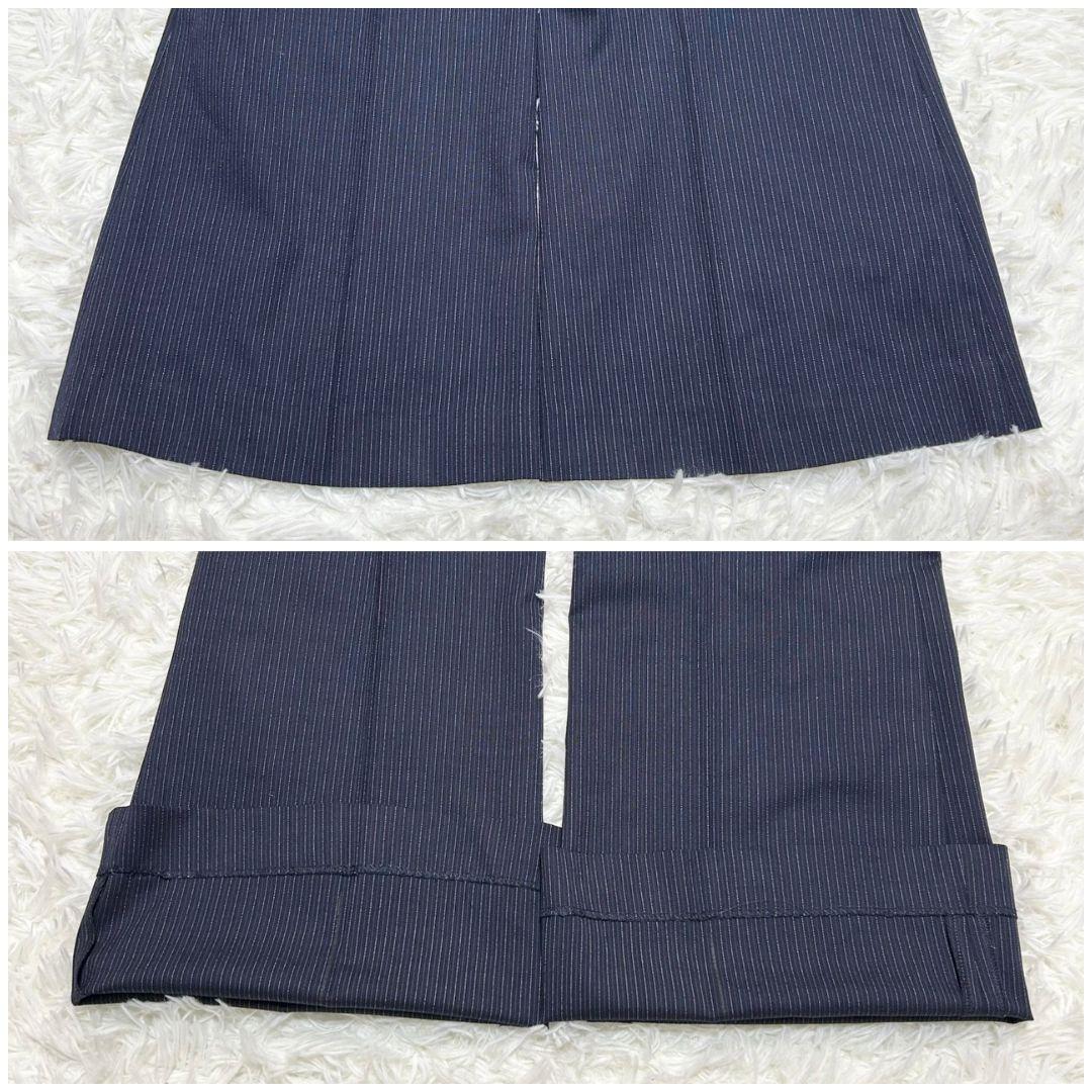 【美品】セオリーリュクス スーツ セットアップ ストライプ ネイビー シルク混