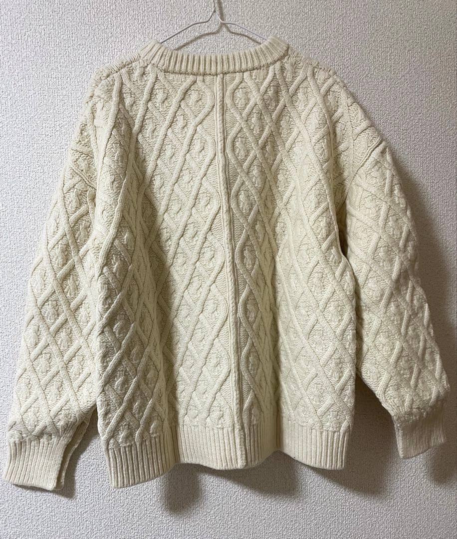 auralee オーラリー メリノウール ケーブルニット アランニット