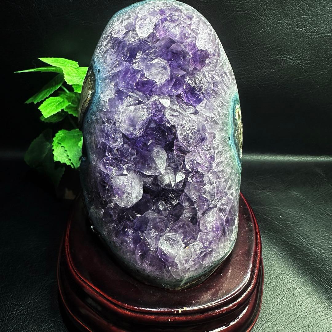 濃紫の煌めきウルグアイ産☆キラキラ☆アメジストクラスターパワーストーンA1087