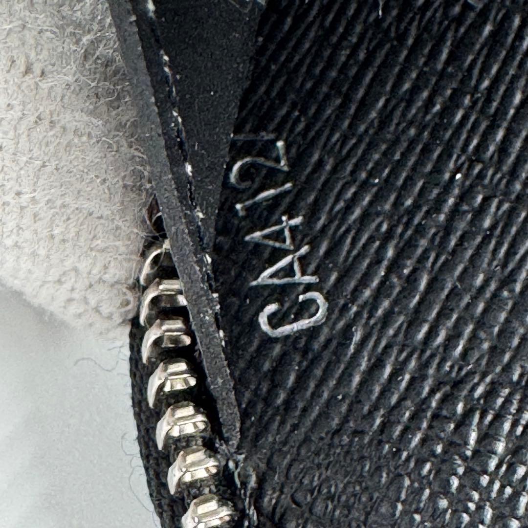 ルイヴィトン タイガ ジッピーオーガナイザー レザー ラウンド 長財布 黒