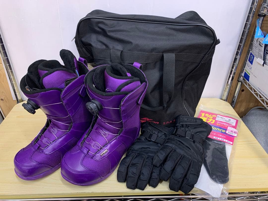 RIDE SAGE BOA スノーブーツ 手袋付き 希少パープル仕様