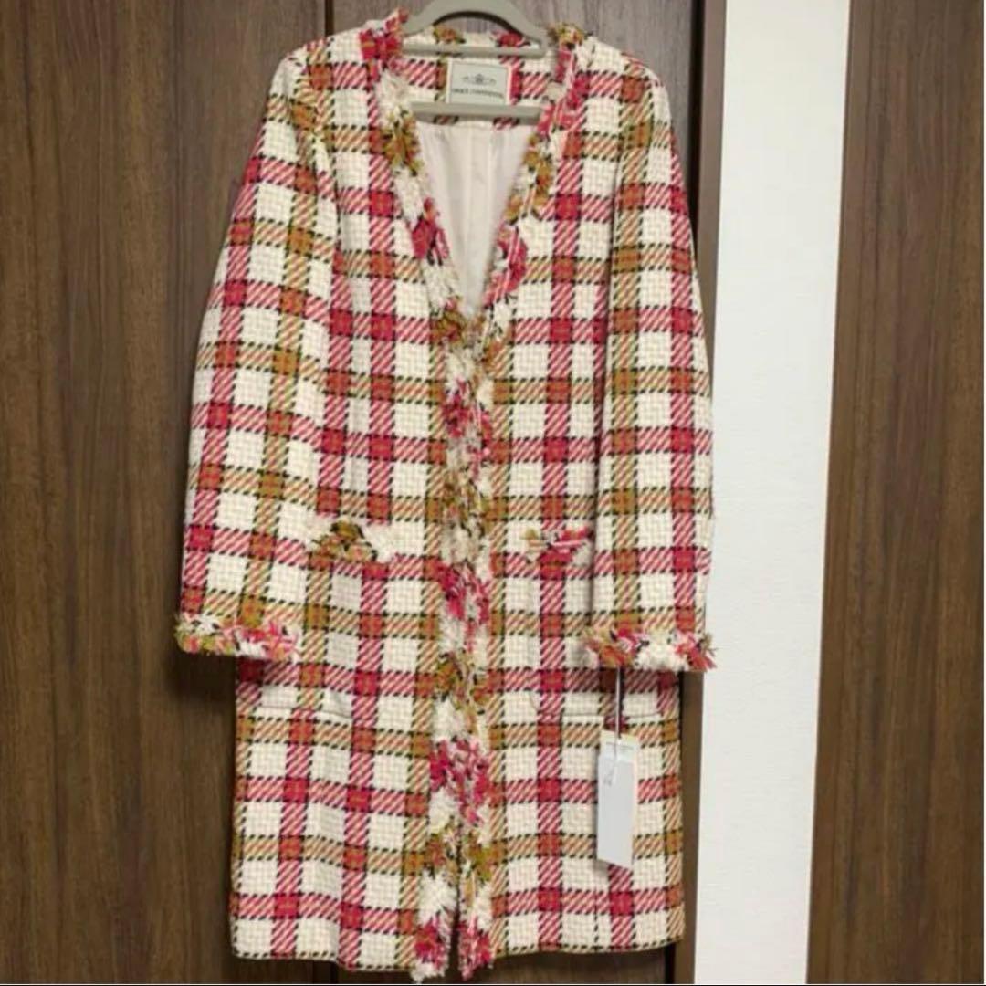 ☆専用☆グレースコンチネンタル チェックツイードコート 38