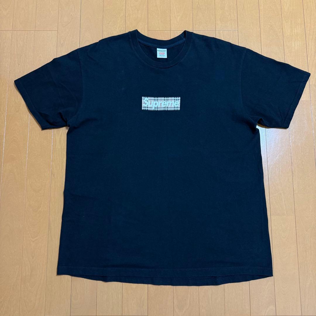 Supreme Burberry Box Logo Tee ブラック 22ss