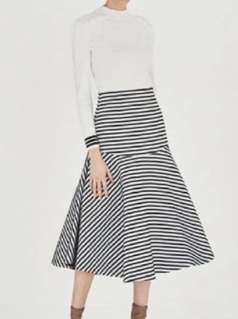 新品　BORDERS at BALCONY ストライプフレアスカート 34