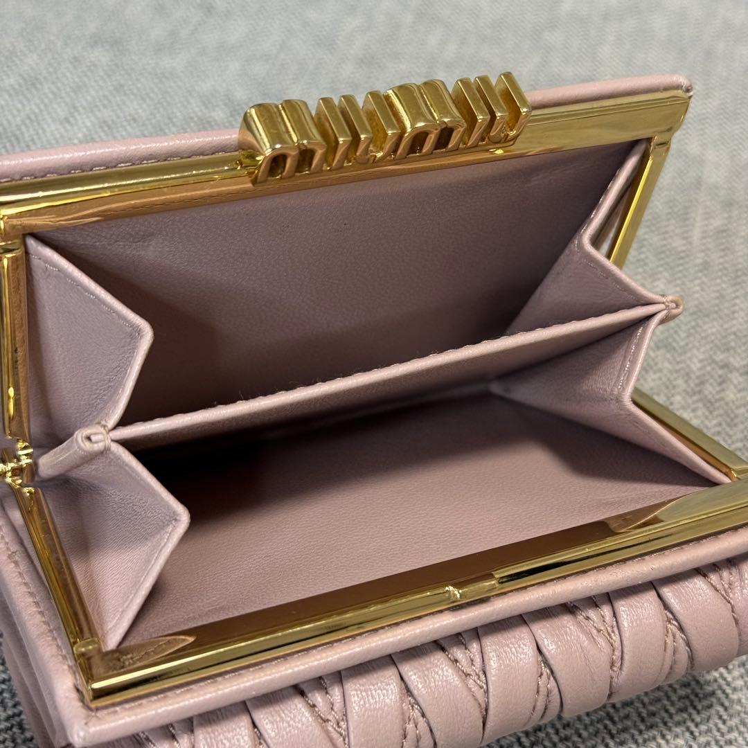 Miu Miu ミュウミュウ マテラッセ ミニウォレット 三つ折り財布