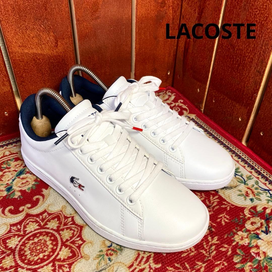 [ほぼ新品] LACOSTE レザー　スニーカー　ホワイト　UK4