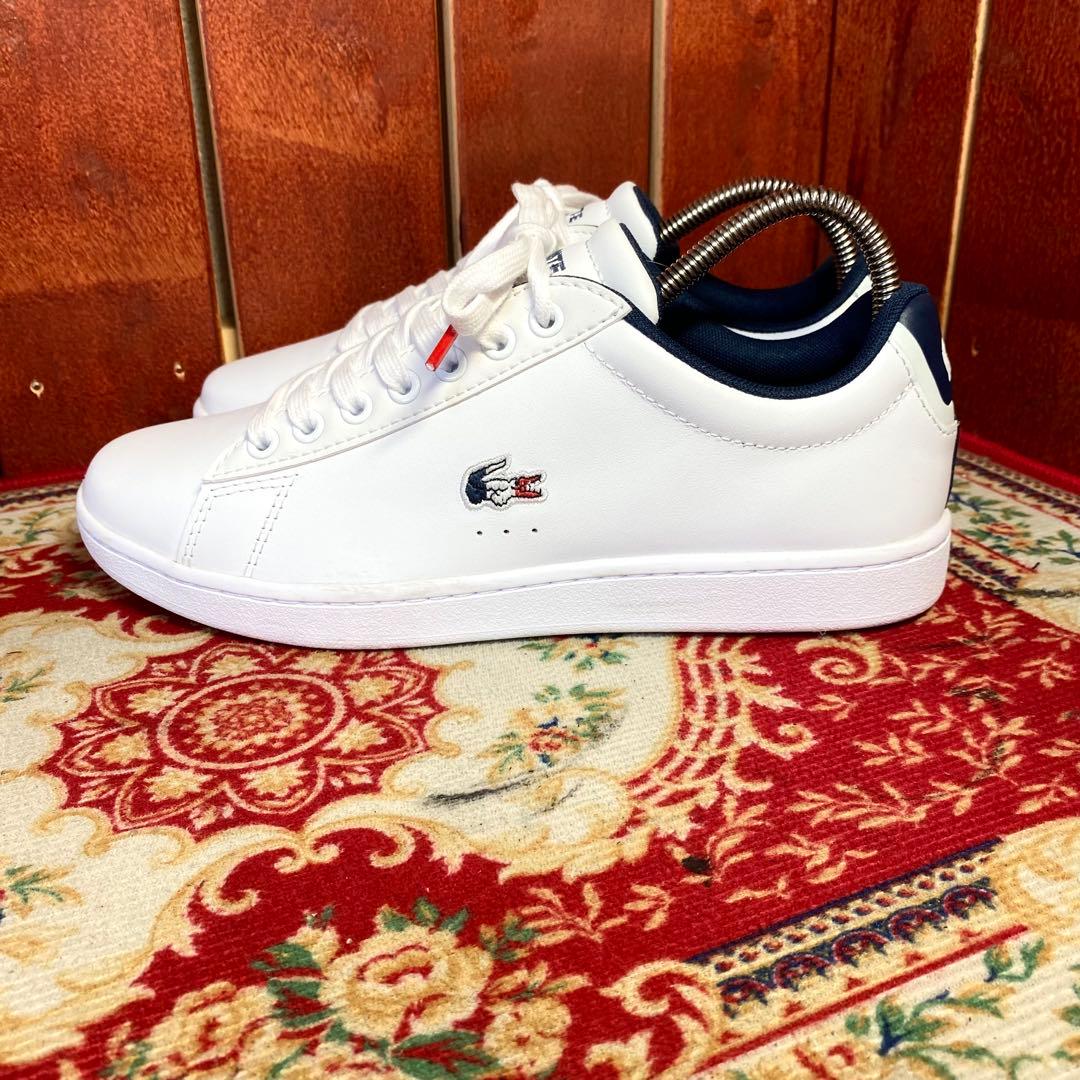 [ほぼ新品] LACOSTE レザー　スニーカー　ホワイト　UK4