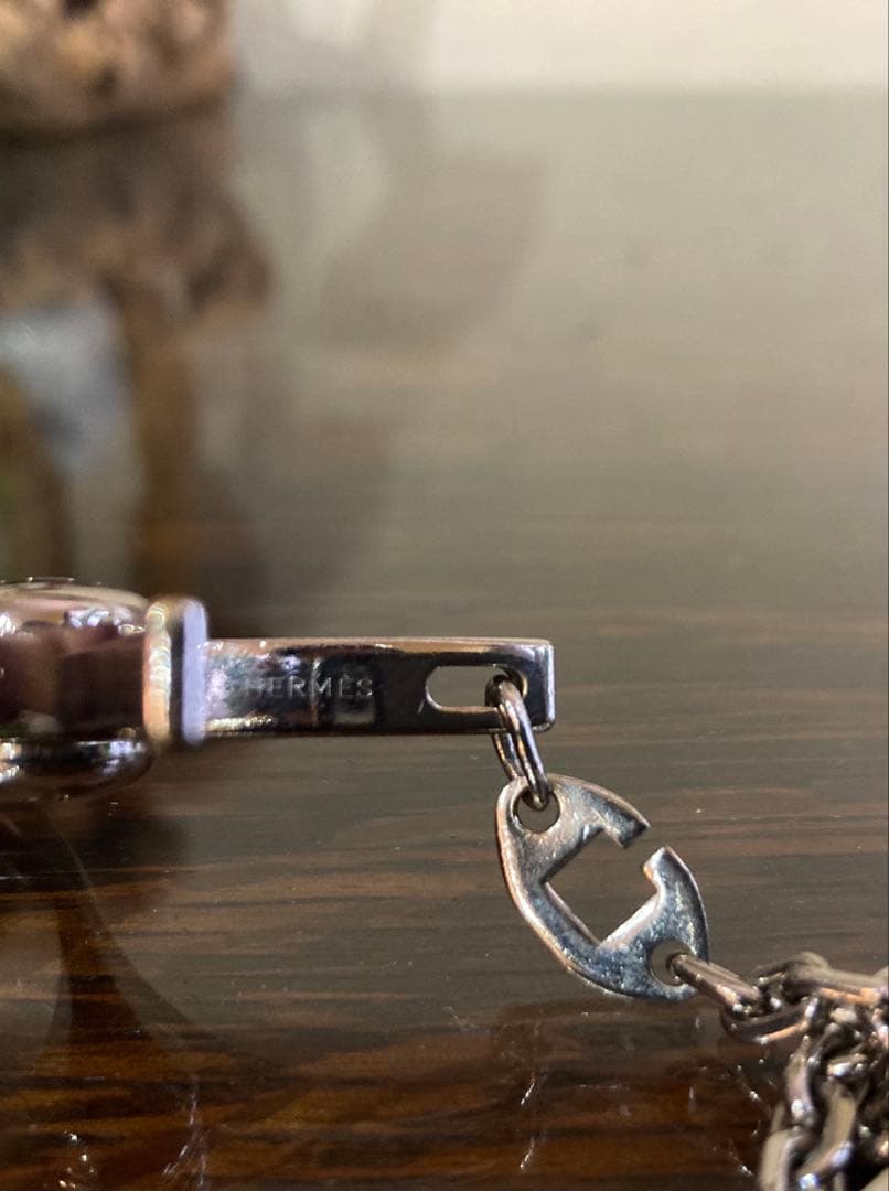 HERMES グローブホルダーmade in france シルバー箱保存袋付き