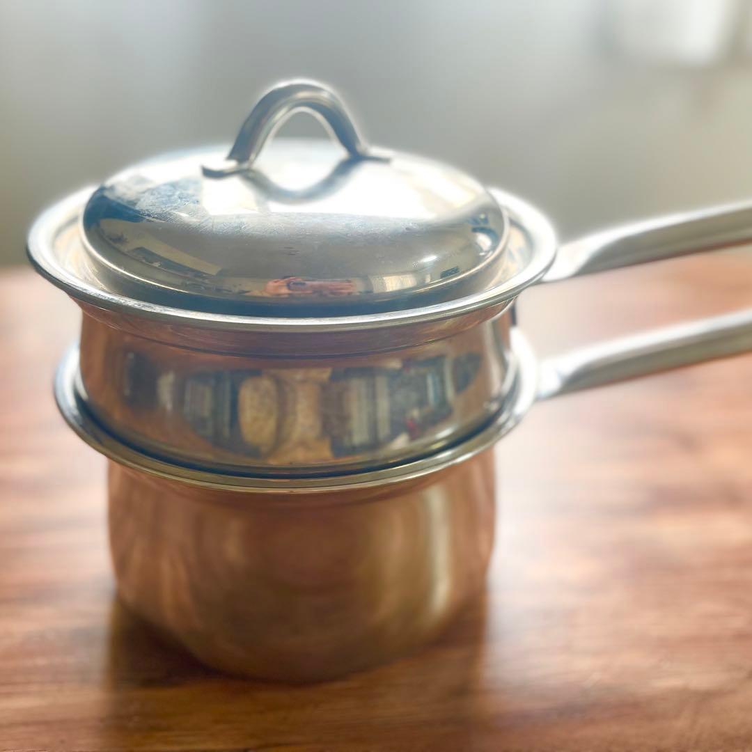 美品★アサヒ軽金属 あさひプリンセス鍋 2段セット 深鍋 浅鍋