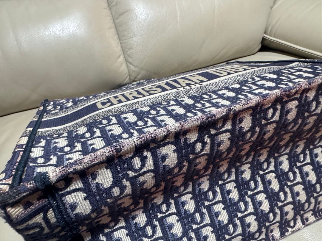 メル29609CHRISTIAN DIOR トートバッグ ネイビー/ホワイ