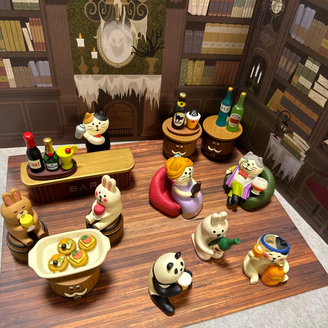 デコレ　コンコンブル　三毛猫BAR セット　バー　背景シート