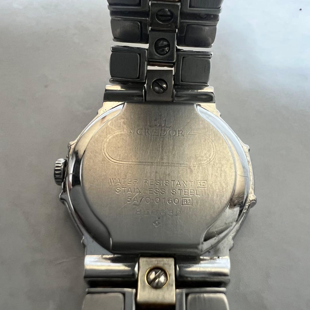 稼働美品 セイコー クレドール レディース腕時計 5A70-0160 白文字盤