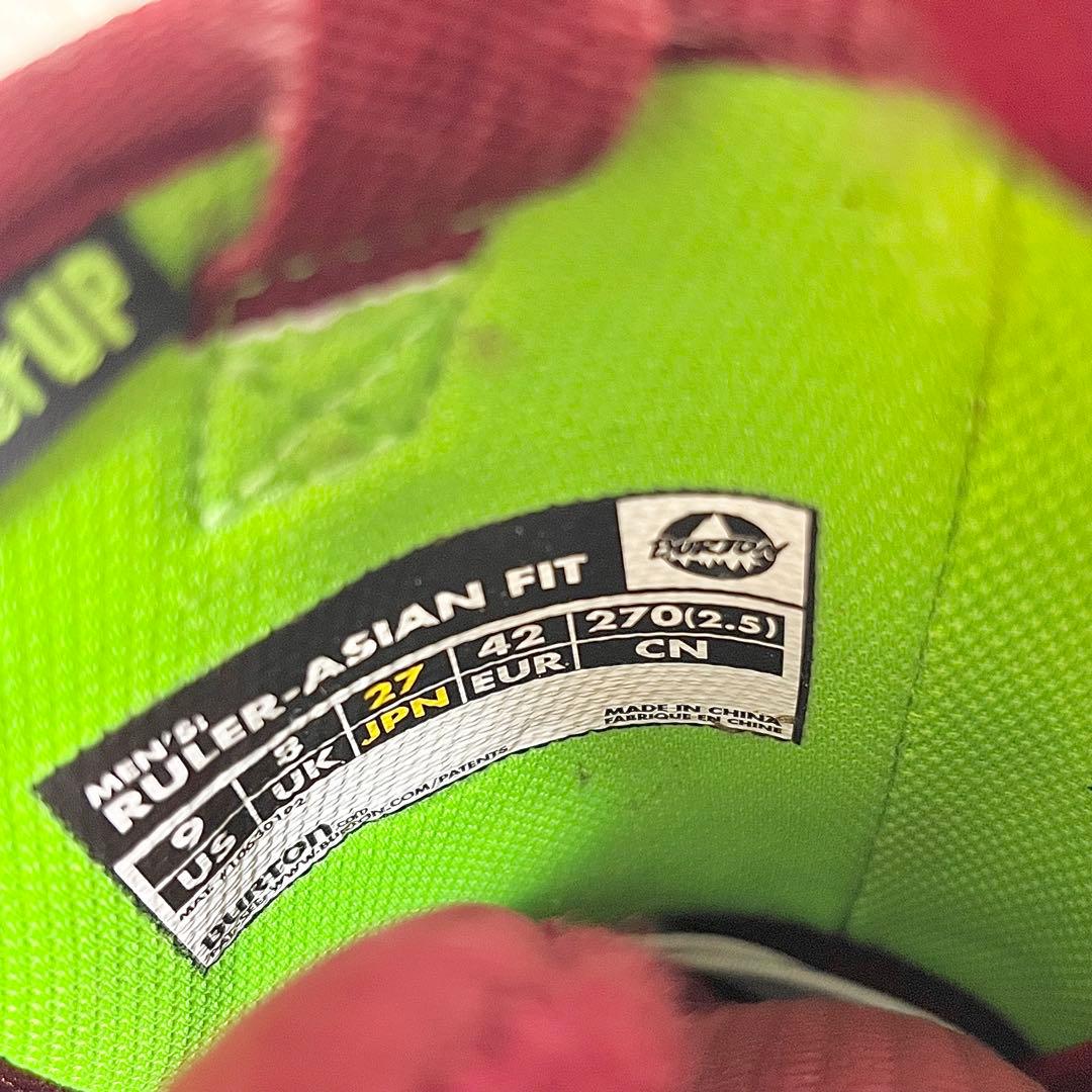 【美品】BURTON RULER-ASIAN FIT 27cm スノーブーツ