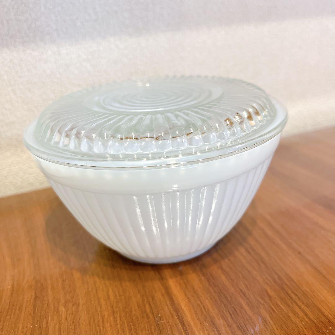 激レア Fire King アズライトブルー リブドボウル7-1/2in