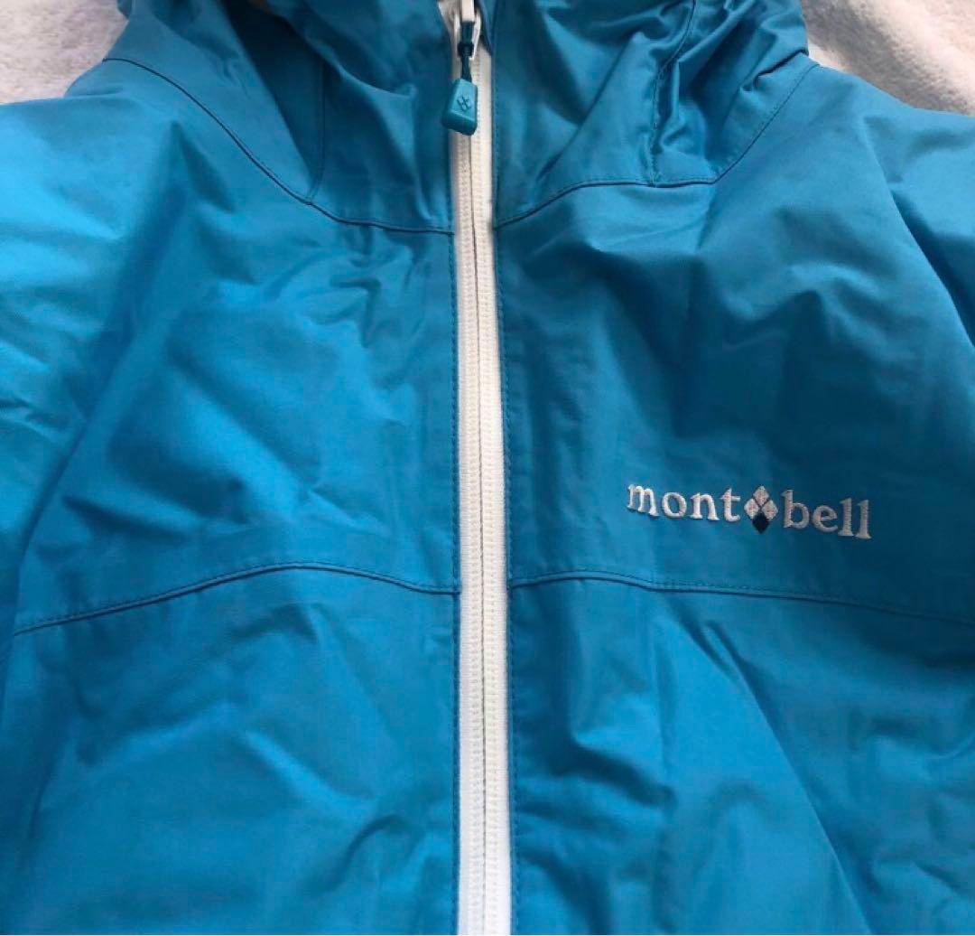 モンベル140パウダーステップパーカー女の子スキー男の子キッズ