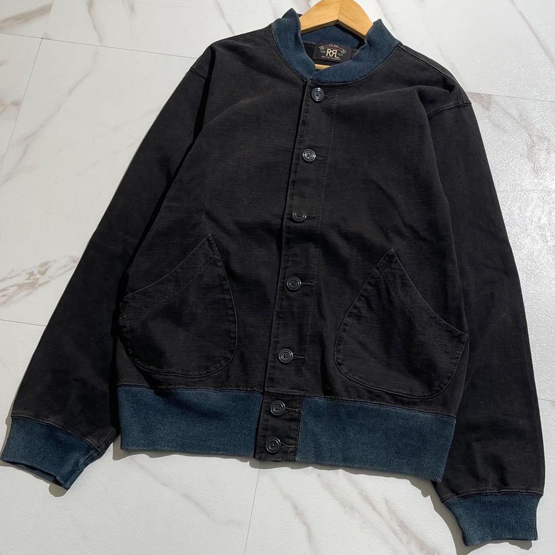美品✨RRL ラルフローレン スタジャン ベースボールジャケット ブルゾン 黒