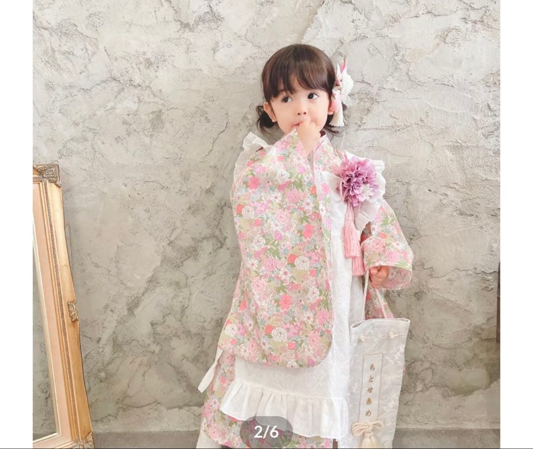 mocomocopowan 七五三　上下着物＆被布コート2種フルセット