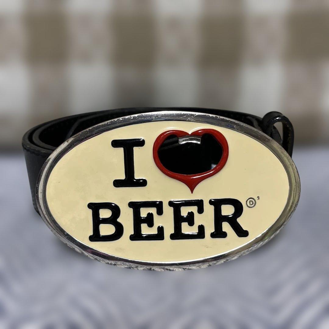 I LOVE BEER レザーベルト