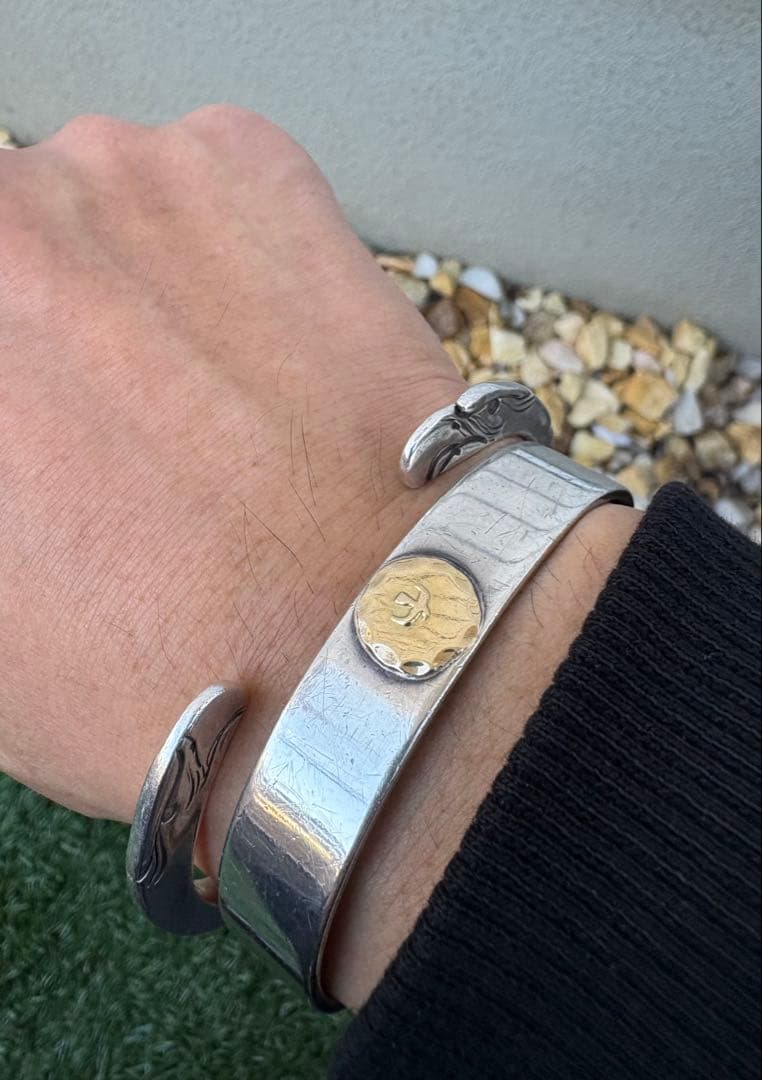 ゴローズ　顔ブレス　サイズS 上金　先金　フェザー　イーグル　メタル　クロス