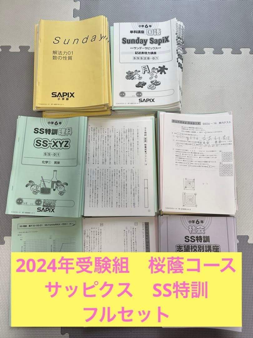 サピックス　SAPIX 6年　サンデーサピックス　桜蔭SS特訓