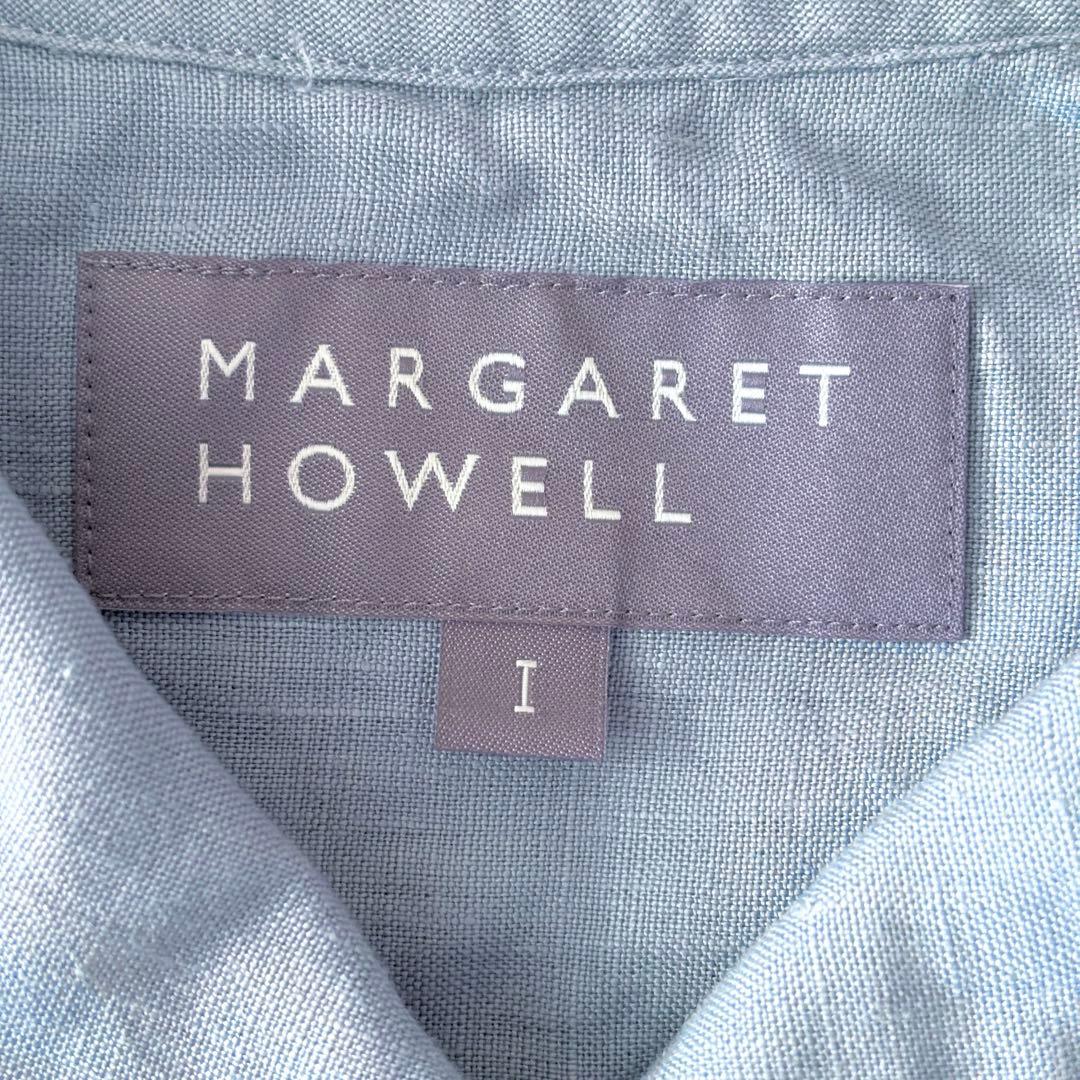 未使用級✨️24SS 3,5万 マーガレットハウエル 半袖ブラウス 水色 1