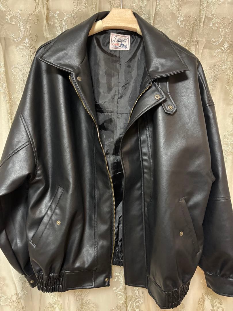 ディスコート ヴィンテージPUレザージャケット ブラック 短時間の1回着用,美品