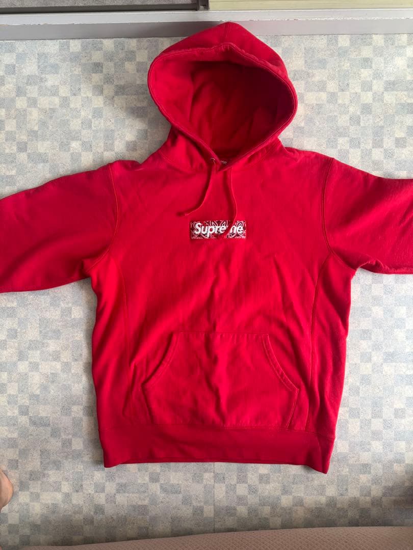 Supreme box logo ペイズリー パーカー Lサイズ