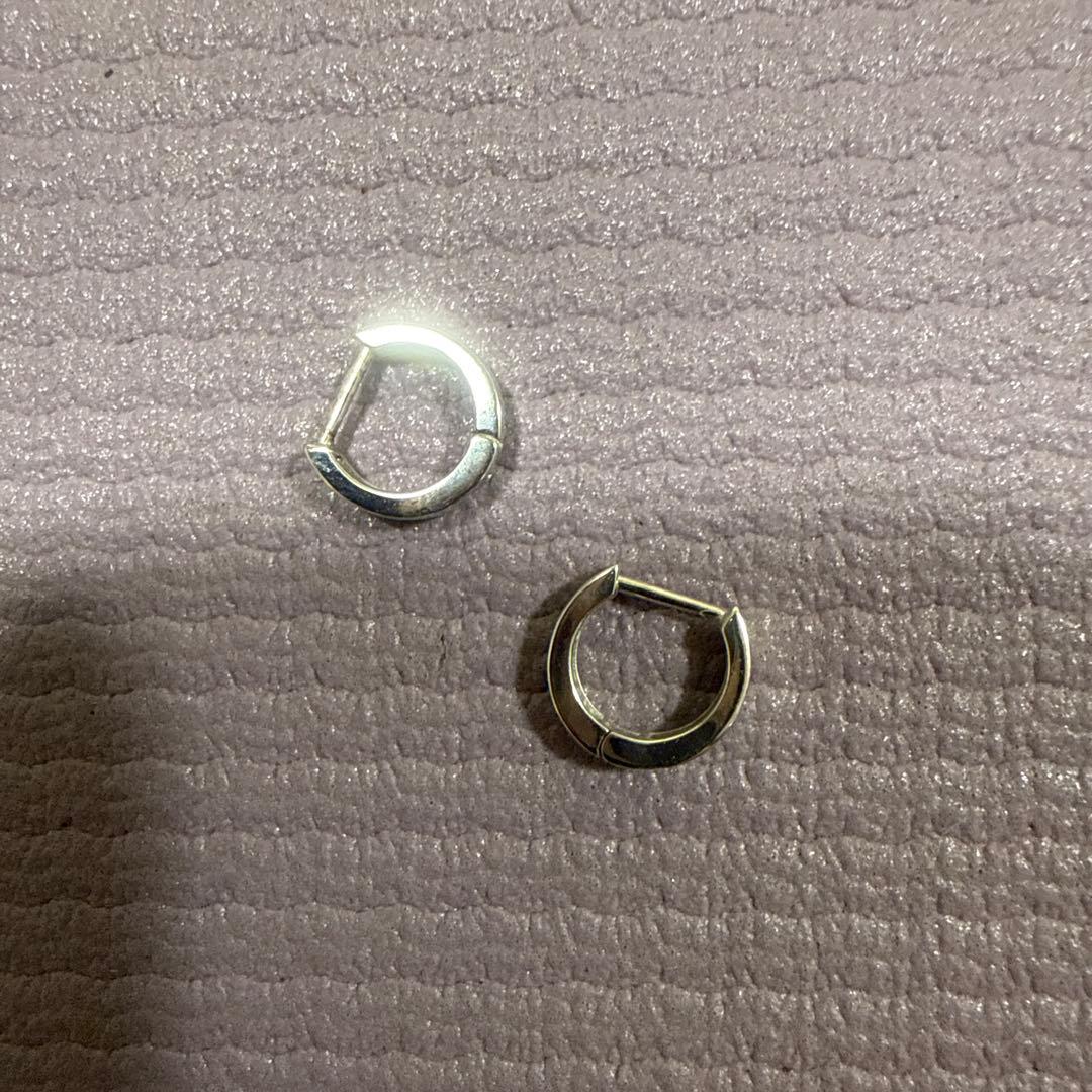 caratプラチナフープピアス