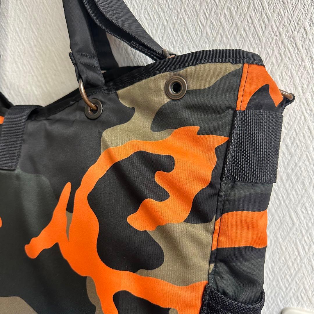 PORTER オレンジカモフラージュ トートバッグ