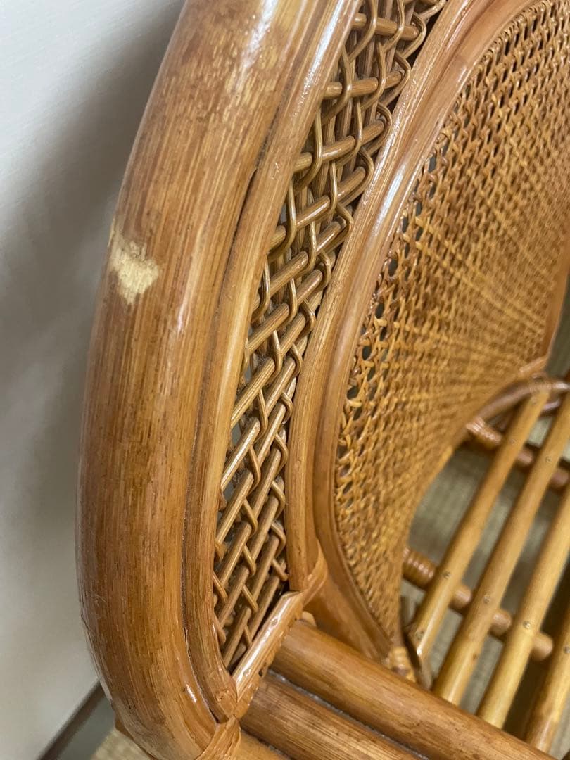 ラタンチェア ラタン　籐　昭和レトロ 古家具