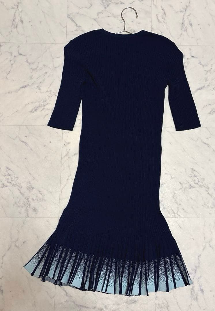 EMPORIO ARMANI グラデーション カーディガン フリル ワンピース