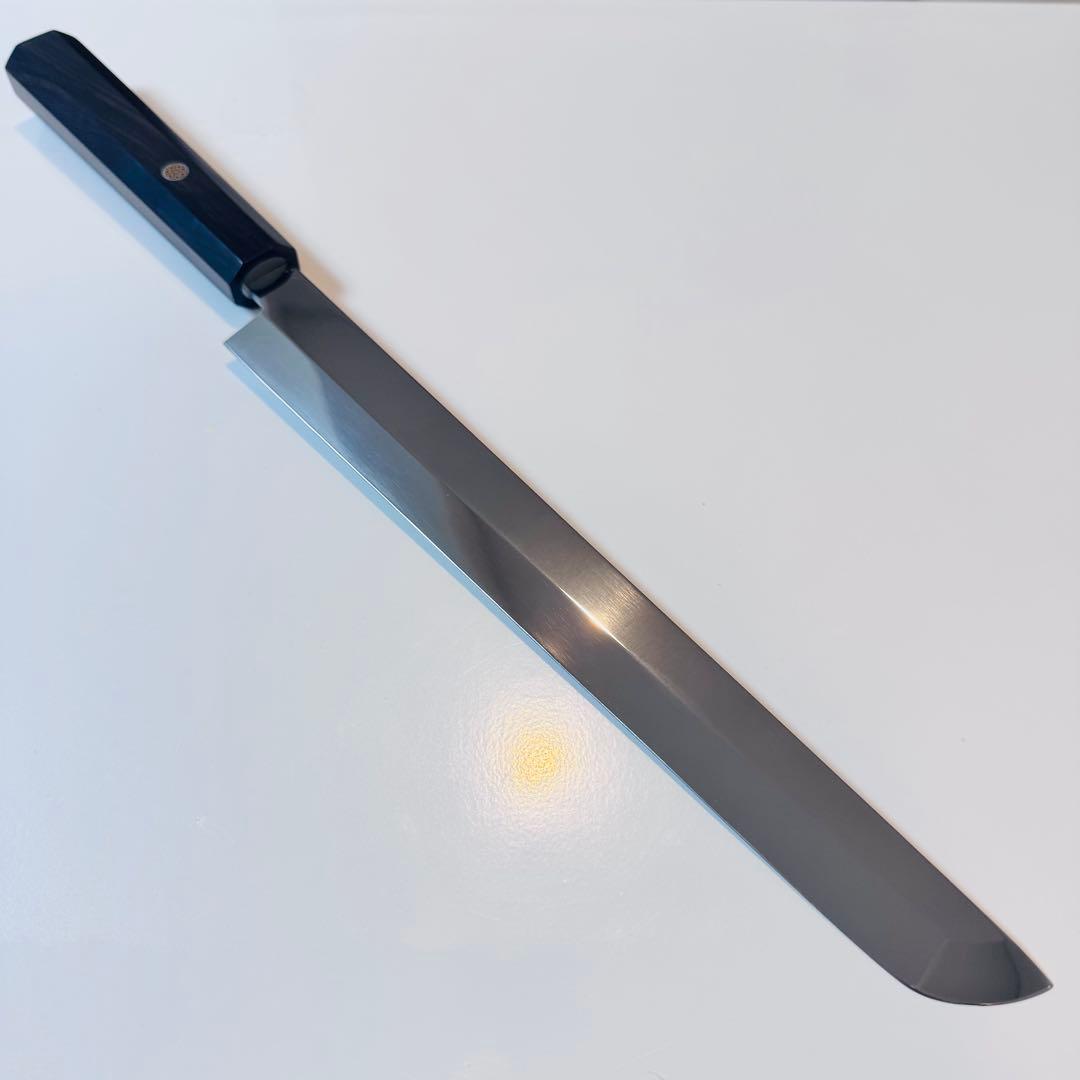 270mm 先丸　柳刃包丁 鏡面　黒檀八角柄 刺身包丁 全鋼