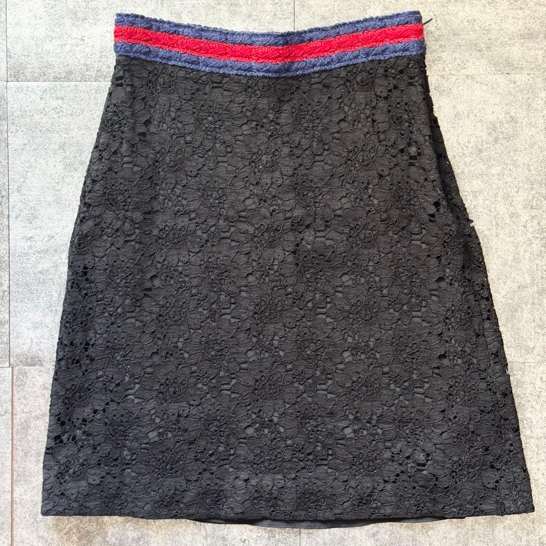 【美品】グッチ GUCCI シェリーライン 花柄 総柄 タイトスカート