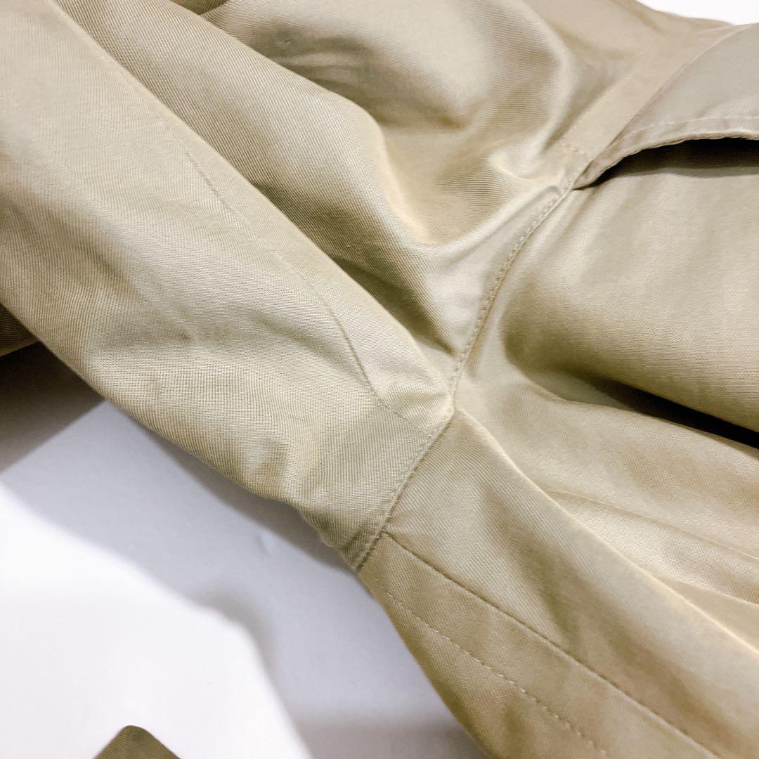 【逸品】Burberrys ロングトレンチコート　カーキ　ノバチェ　XL相当