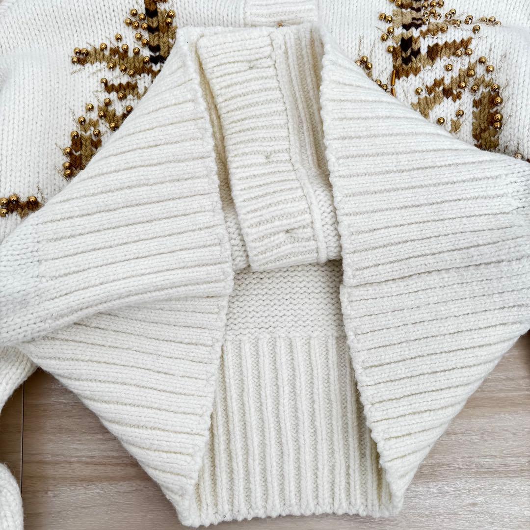 【超美品✨】完売品 SEVENTENウィート刺繍カーディガン Sサイズ