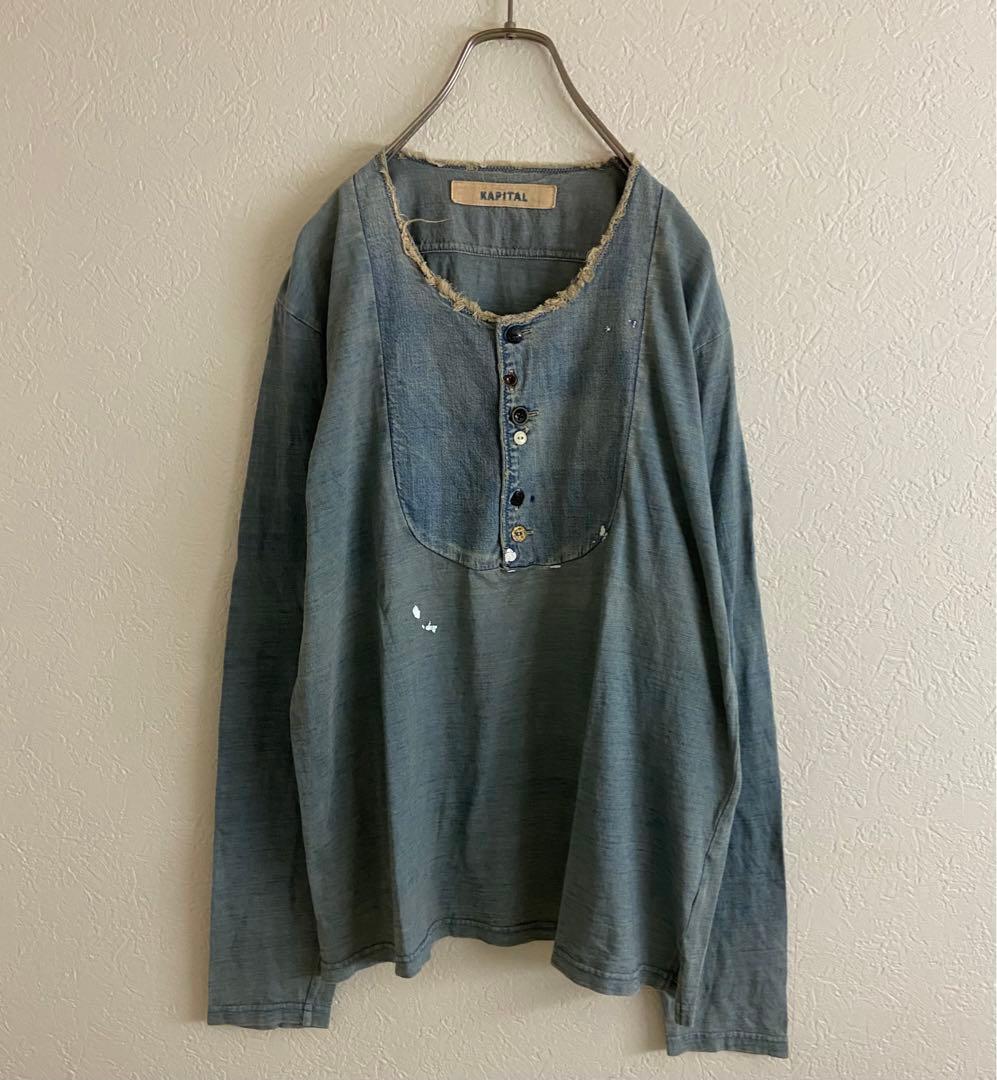 KAPITAL キャピタル ヴィンテージ加工 IDG カットソー ロンT