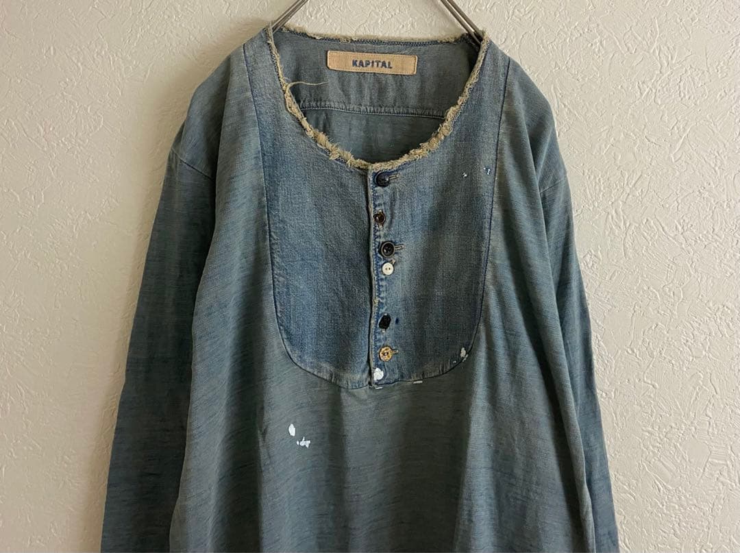 KAPITAL キャピタル ヴィンテージ加工 IDG カットソー ロンT