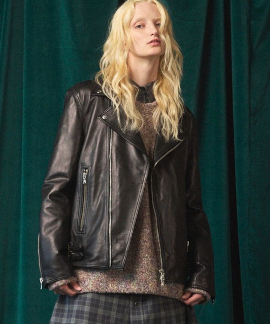 ドレスフィットシープレザーダブルライダースジャケットMAISON SPECIAL