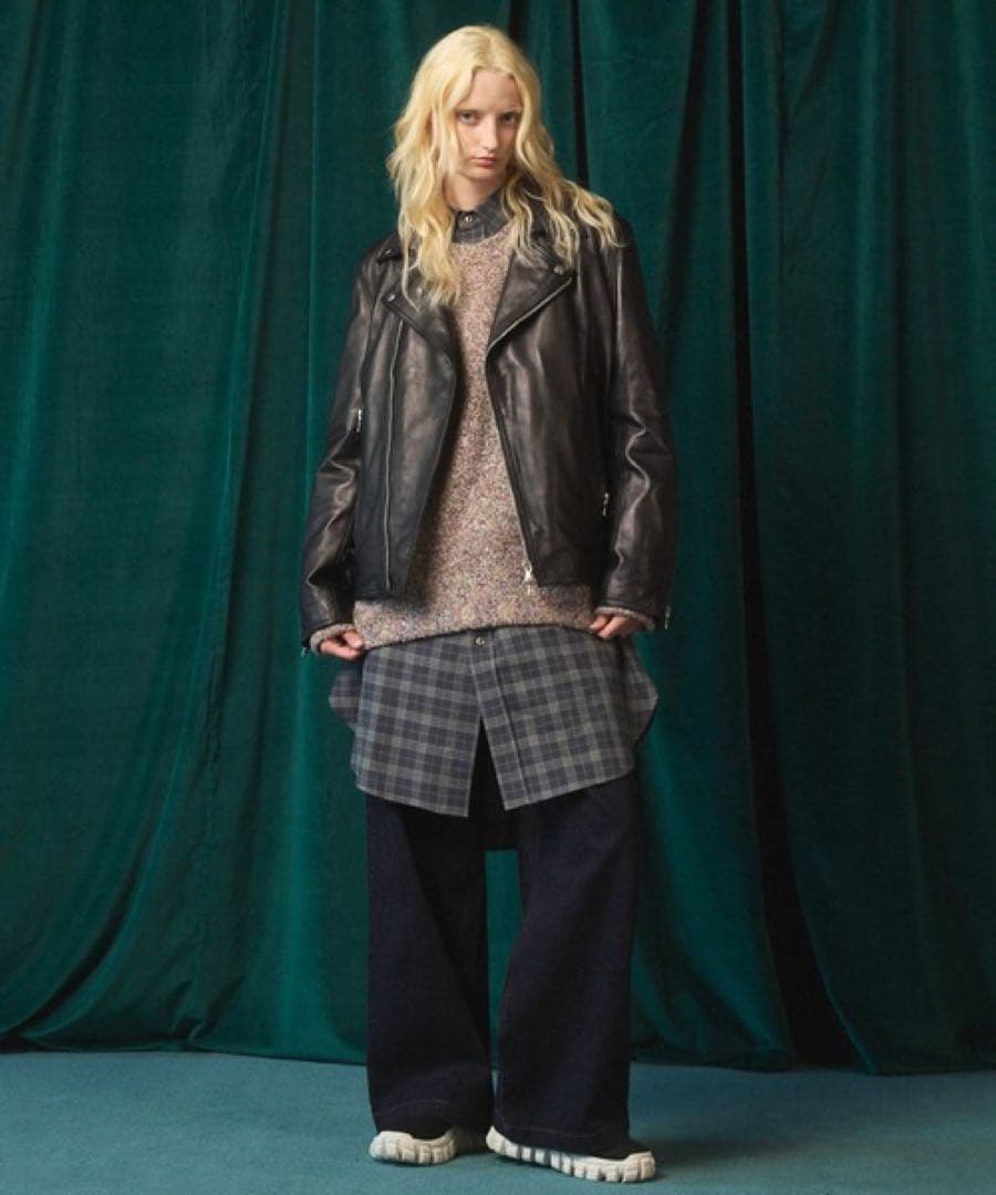 ドレスフィットシープレザーダブルライダースジャケットMAISON SPECIAL