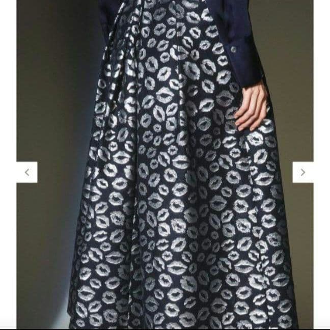 未使用品✨️ グレースコンチネンタル リップジャガードスカート ネイビー日本製