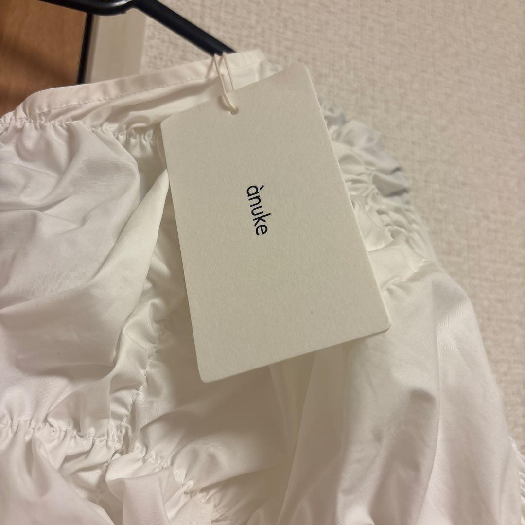 トップス anuke Typewriter Shirring Tops