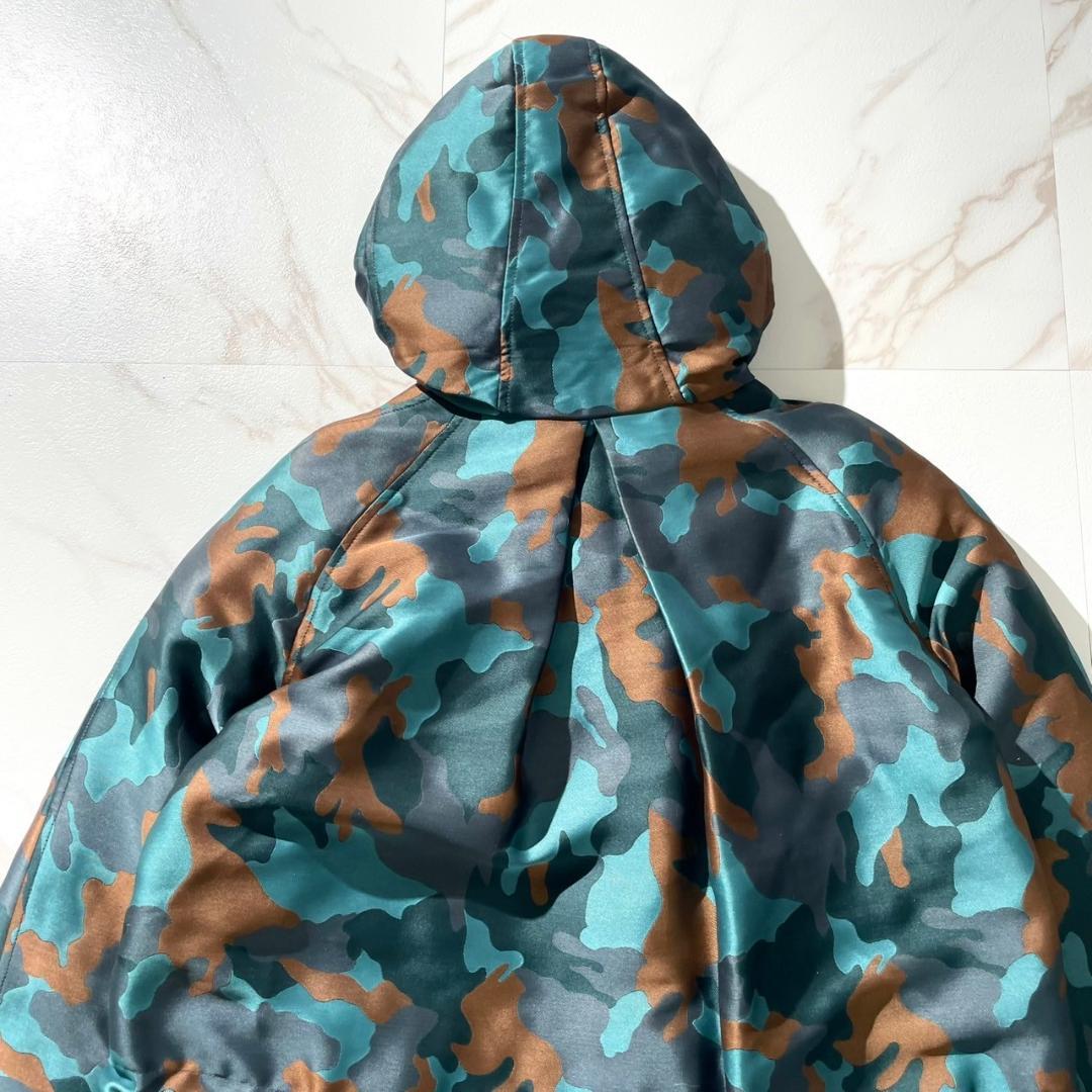 極美品✨モンクレール カモフラ 迷彩 ダウンジャケット フード コート サイズ０